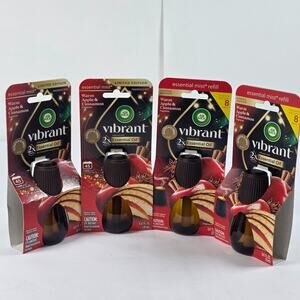 Air Wick Vibrant Essential Mist Refill Warm Apple Cinnamon Lot of 4 Limited